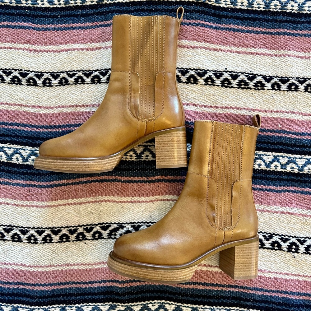 Free People Tan Heeled Boots